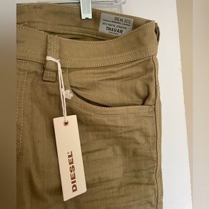NWT size 30 Diesel Thavar Slim Skinny Tan Jeans